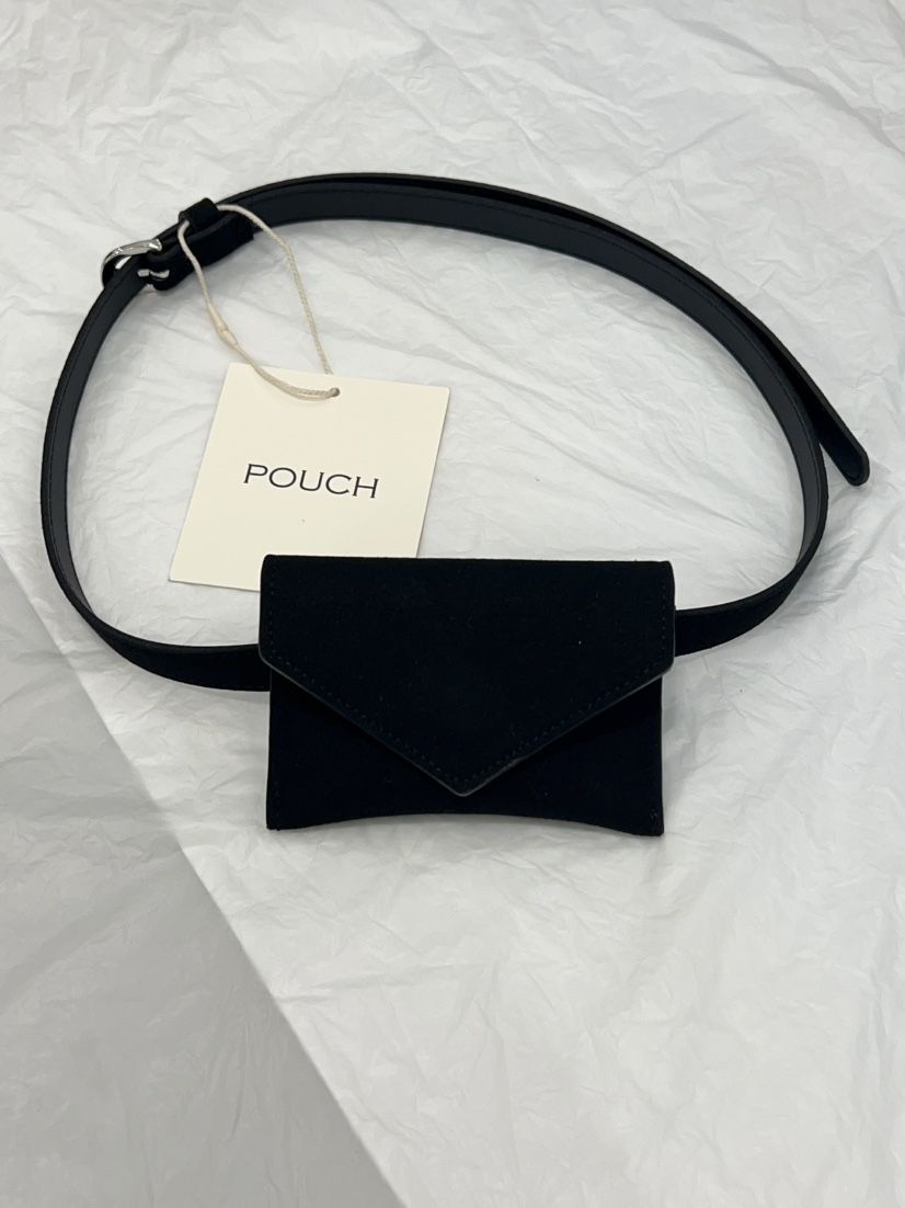 POUCH直郵韓國代購㊣女裝新品推薦休閑錢包卡包零錢包絨面革POUCH錢包/卡包/零錢包
