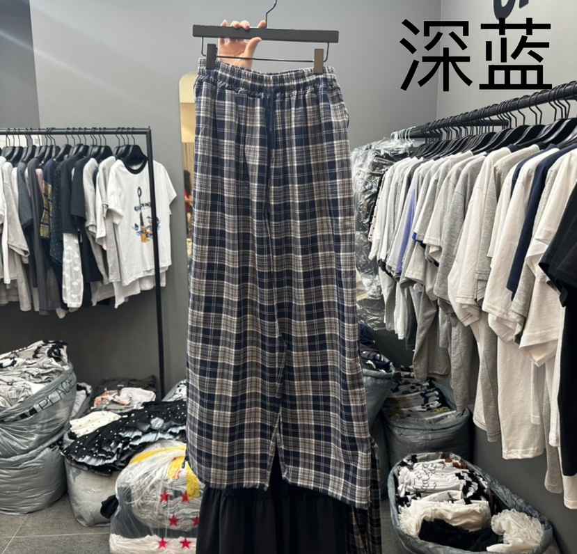 CREDITO直郵韓國代購㊣女裝新款25春夏休閑人氣時尚休閑褲格紋CREDITO休閑褲