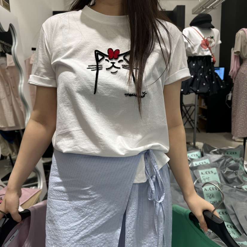 A.CES直郵韓國代購㊣女裝新品熱賣休閑25春夏推薦人氣時尚T恤A.CEST恤