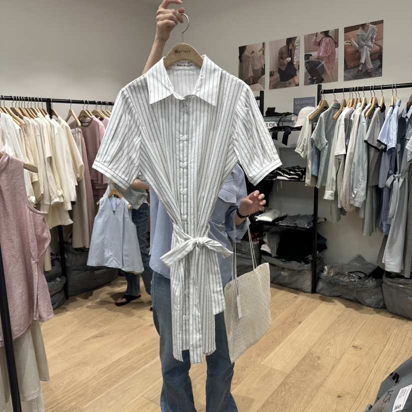 M.G.N直郵韓國代購㊣女裝新品推薦時尚25春夏連衣裙含腰帶MAGNET連衣裙