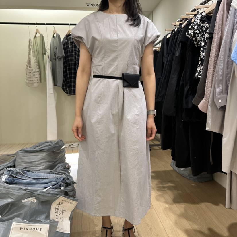 WINSOME直郵韓國代購㊣女裝新品推薦人氣時尚25春夏連衣裙含腰包WINSOME連衣裙