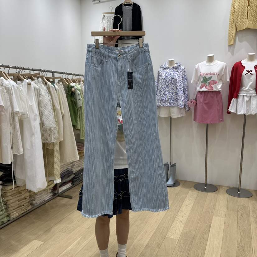 FURE直郵韓國代購㊣女裝新品25春夏推薦時尚熱賣牛仔褲流蘇FURE牛仔褲