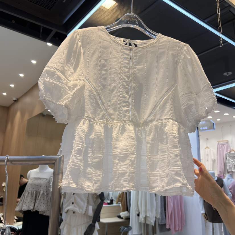 ECHOPARTY直郵韓國代購㊣女裝新款休閑時尚熱賣人氣襯衫蕾絲衫ECHOPARTY襯衫/蕾絲衫