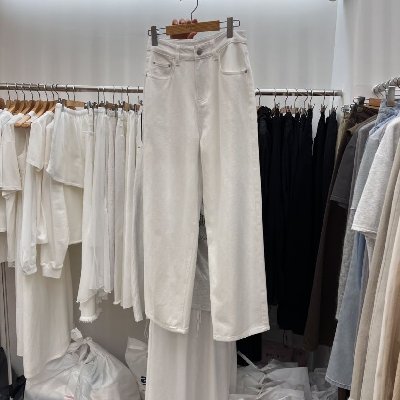 DRESS ROOM韓國直郵㊣女裝新款推薦休閑25春夏熱賣牛仔褲棉質DRESS ROOM牛仔褲