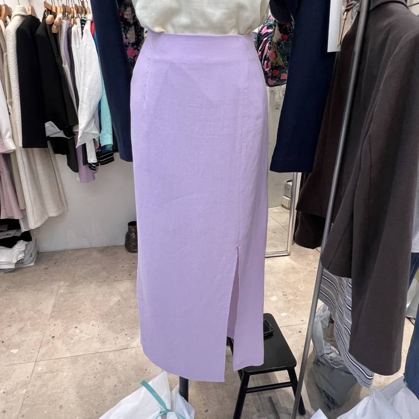 DUPLO直郵韓國代購㊣女裝新品休閑熱賣推薦半身裙中短裙亞麻DUPLO半身裙/中短裙