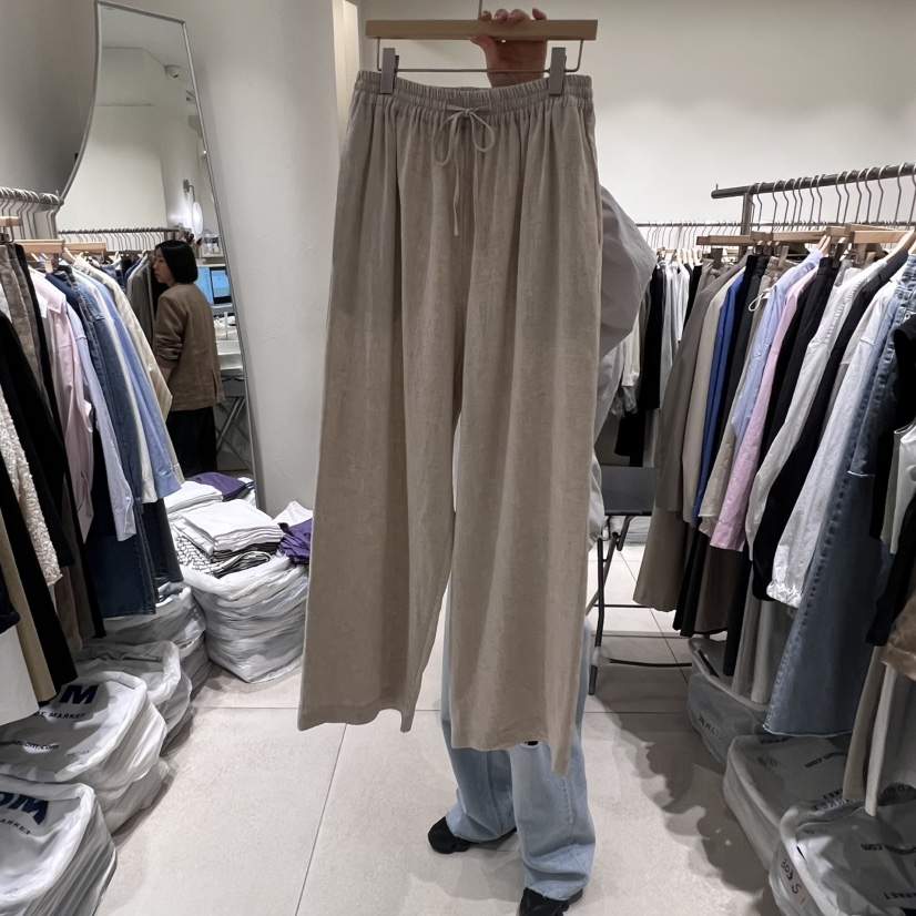 NAVYBURST韓國㊣直郵東大門代購女裝新品熱賣休閑休閑褲亞麻NAVY BURST休閑褲