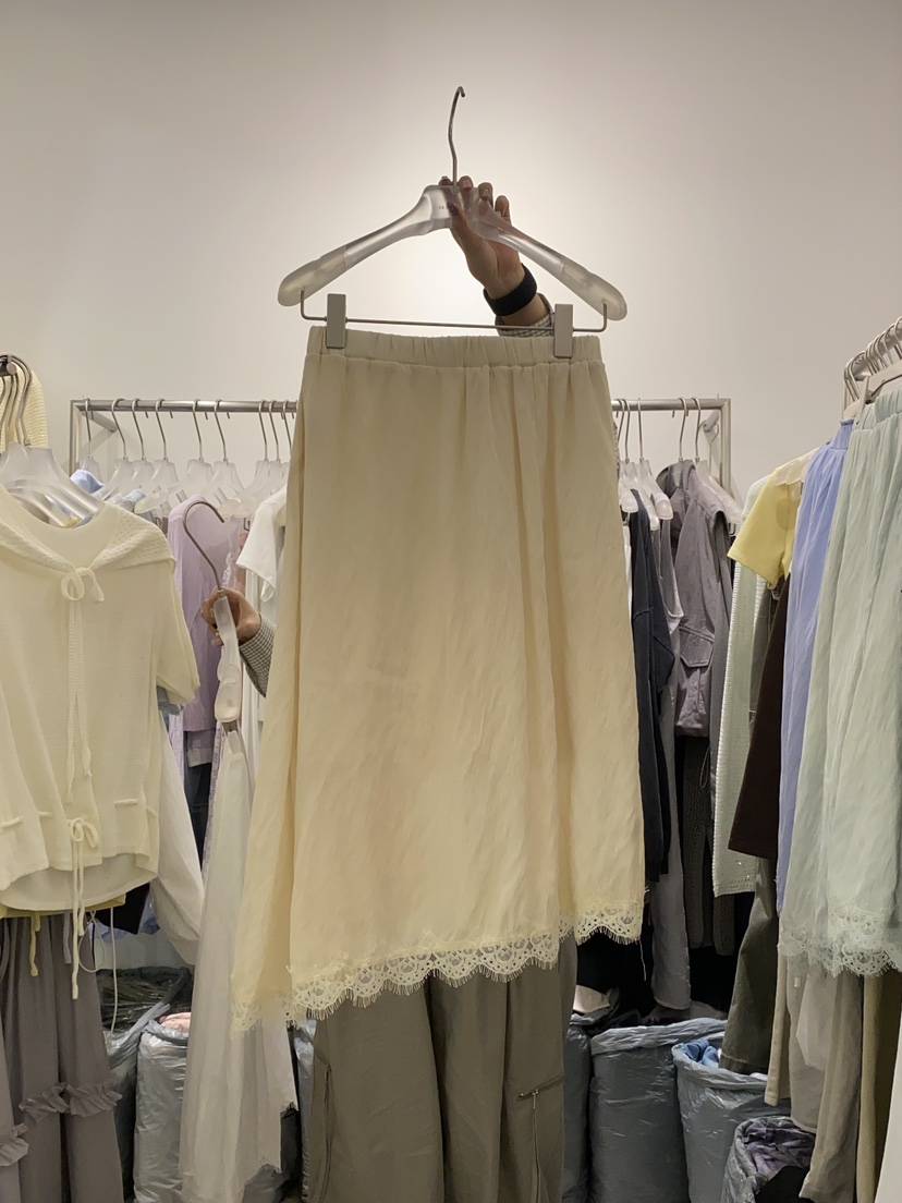LOOKK直郵韓國代購㊣女裝新品時尚人氣推薦25春夏休閑熱賣長裙LOOKK長裙