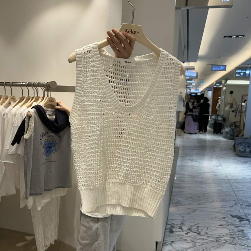 ACKER韓國直郵㊣東大門實拍女裝新品25春夏熱賣休閑吊帶背心ACKER吊帶/背心