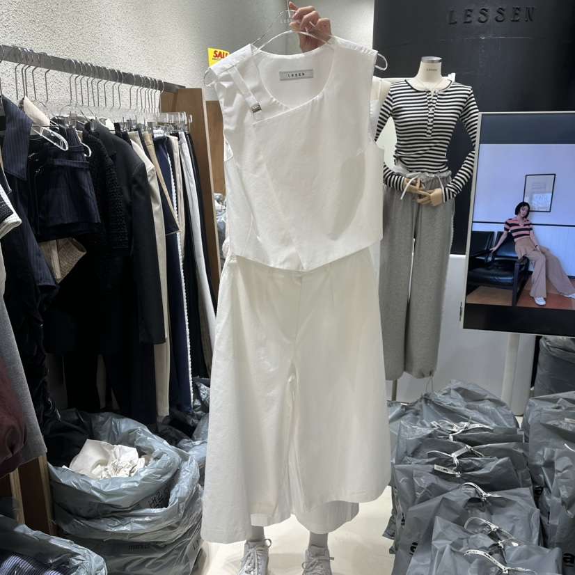 LESSEN韓國㊣直郵東大門代購女裝新品推薦套裝兩件套套裝棉質LESSEN套裝