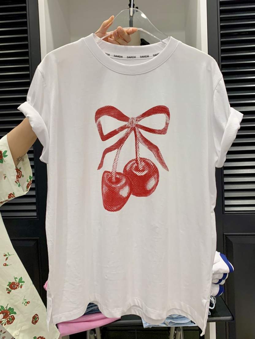 DAVICHI韓國直郵㊣東大門實拍女裝新品人氣25春夏休閑熱賣T恤DAVICHIT恤