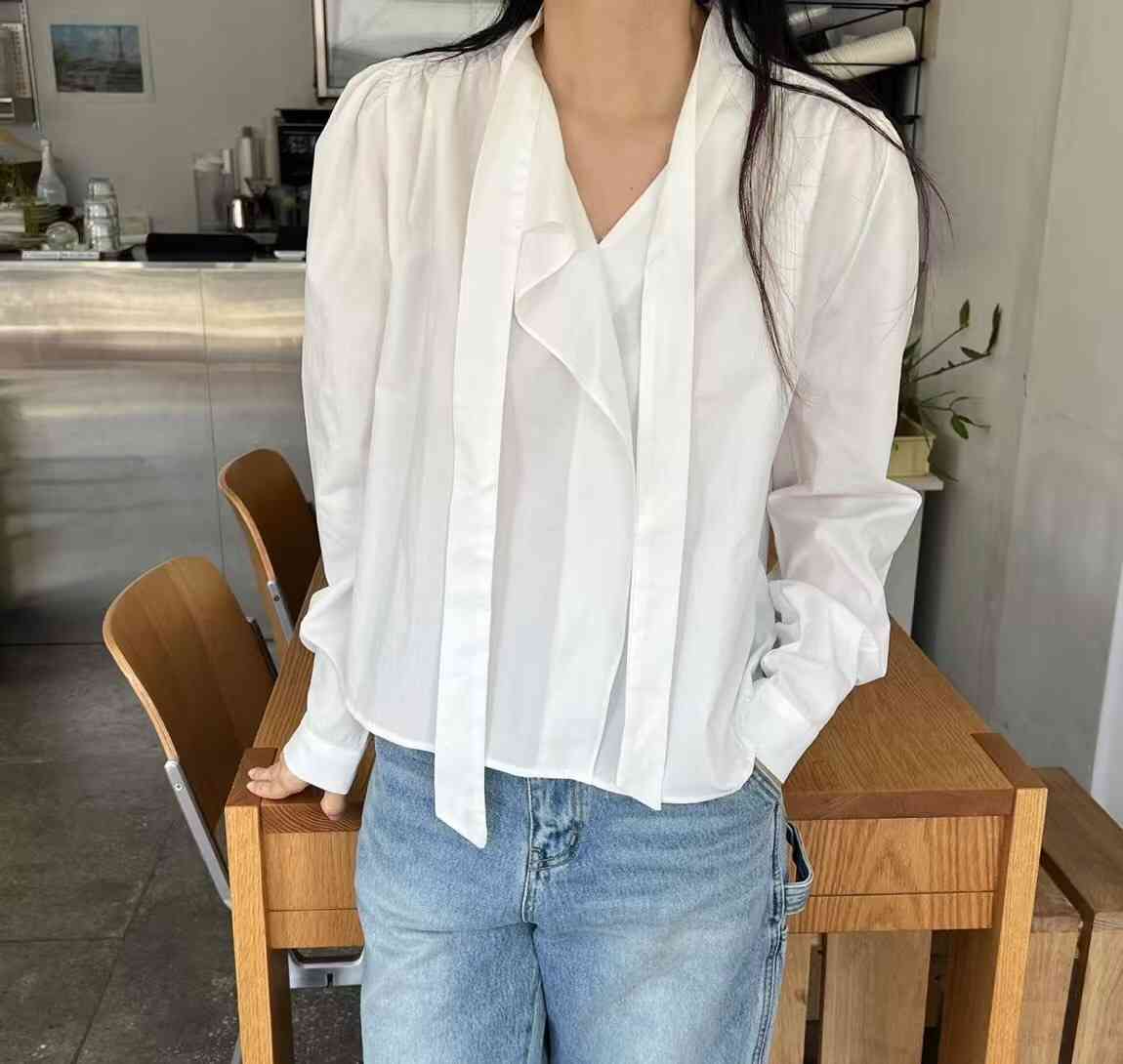 RAY_COMPANY東大門直郵女裝新款時尚真品推薦襯衫蕾絲衫蝴蝶結RAY_COMPANY襯衫/蕾絲衫
