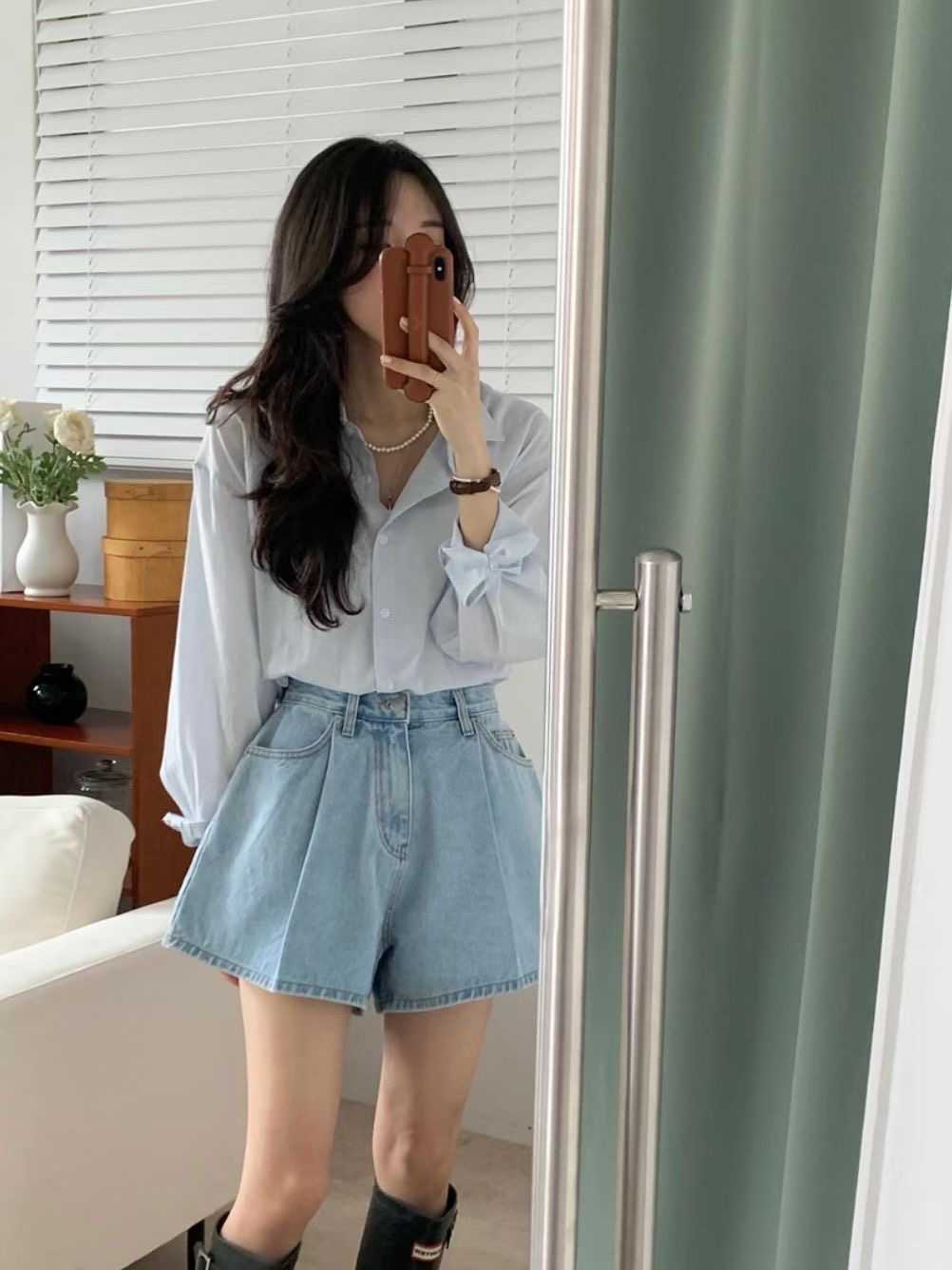 WEARME韓國直郵女裝新品人氣真品休閑25春夏時尚襯衫蕾絲衫WEARME襯衫/蕾絲衫