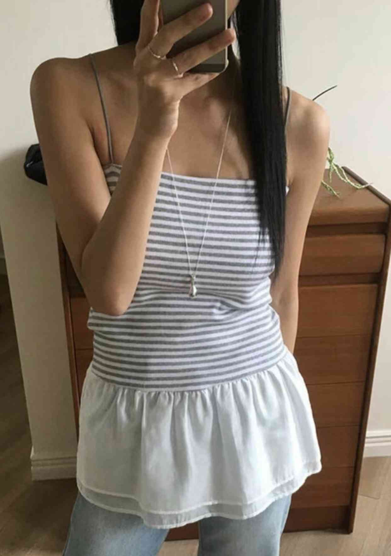 OLZE-올제-T韓國代購女裝新款職業休閑熱賣時尚人氣吊帶背心OLZE-올제-T吊帶/背心