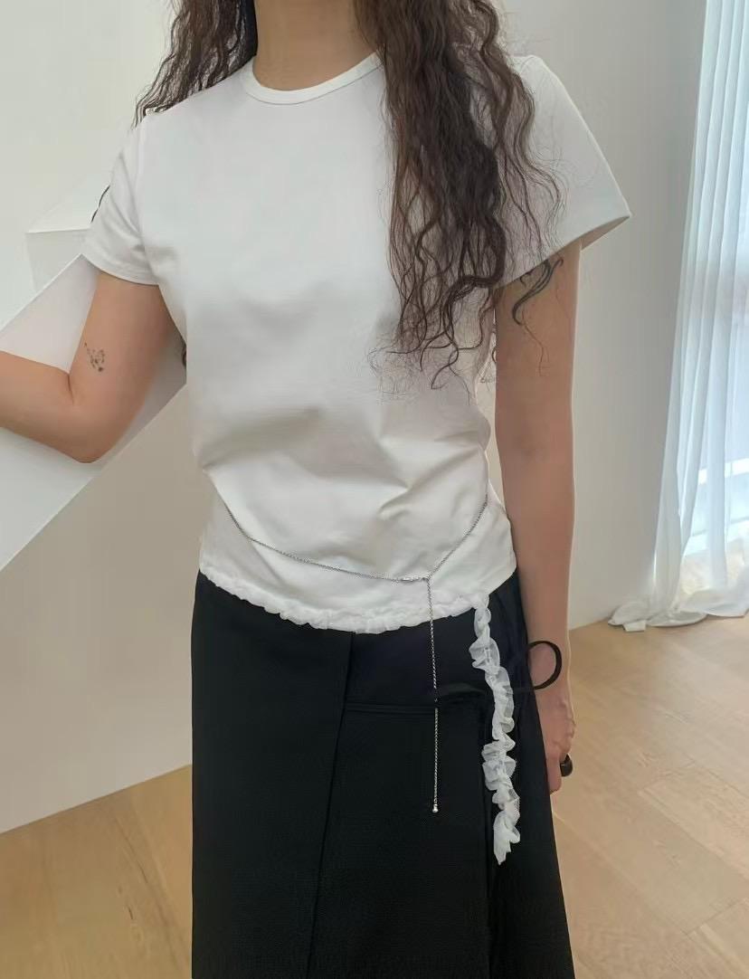 MONMOUTH東大門代購女裝新款真品熱賣25春夏時尚職業推薦T恤MONMOUTHT恤