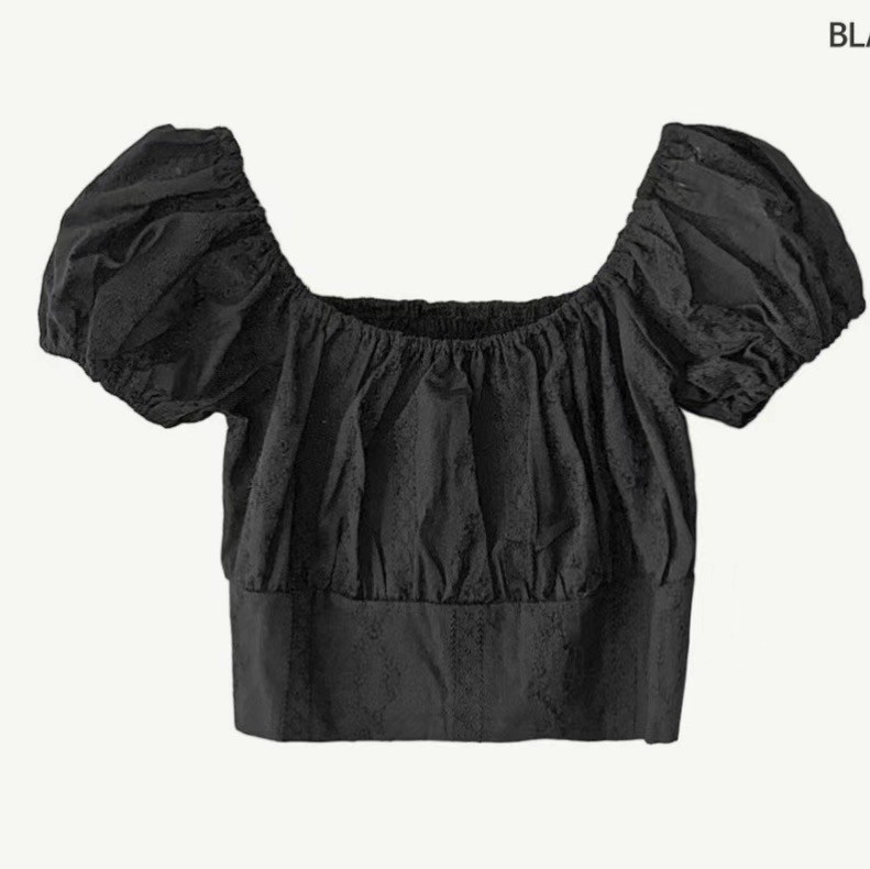 YOU ARE BEAUTIFUL東大門代購女裝新款休閑襯衫蕾絲衫刺繡YOU ARE BEAUTIFUL襯衫/蕾絲衫
