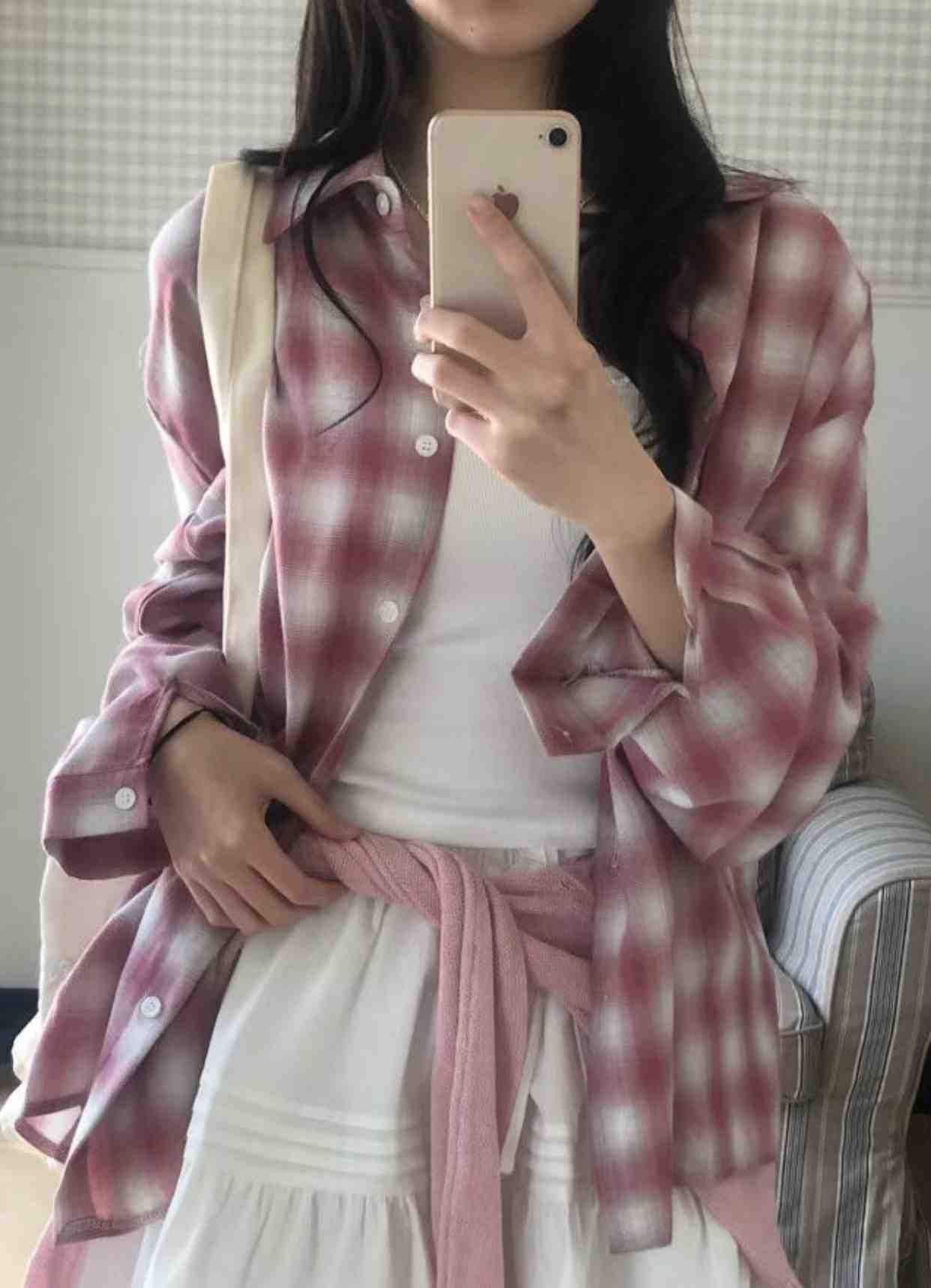 WEARME東大門代購女裝新品真品推薦熱賣時尚襯衫蕾絲衫格紋WEARME襯衫/蕾絲衫