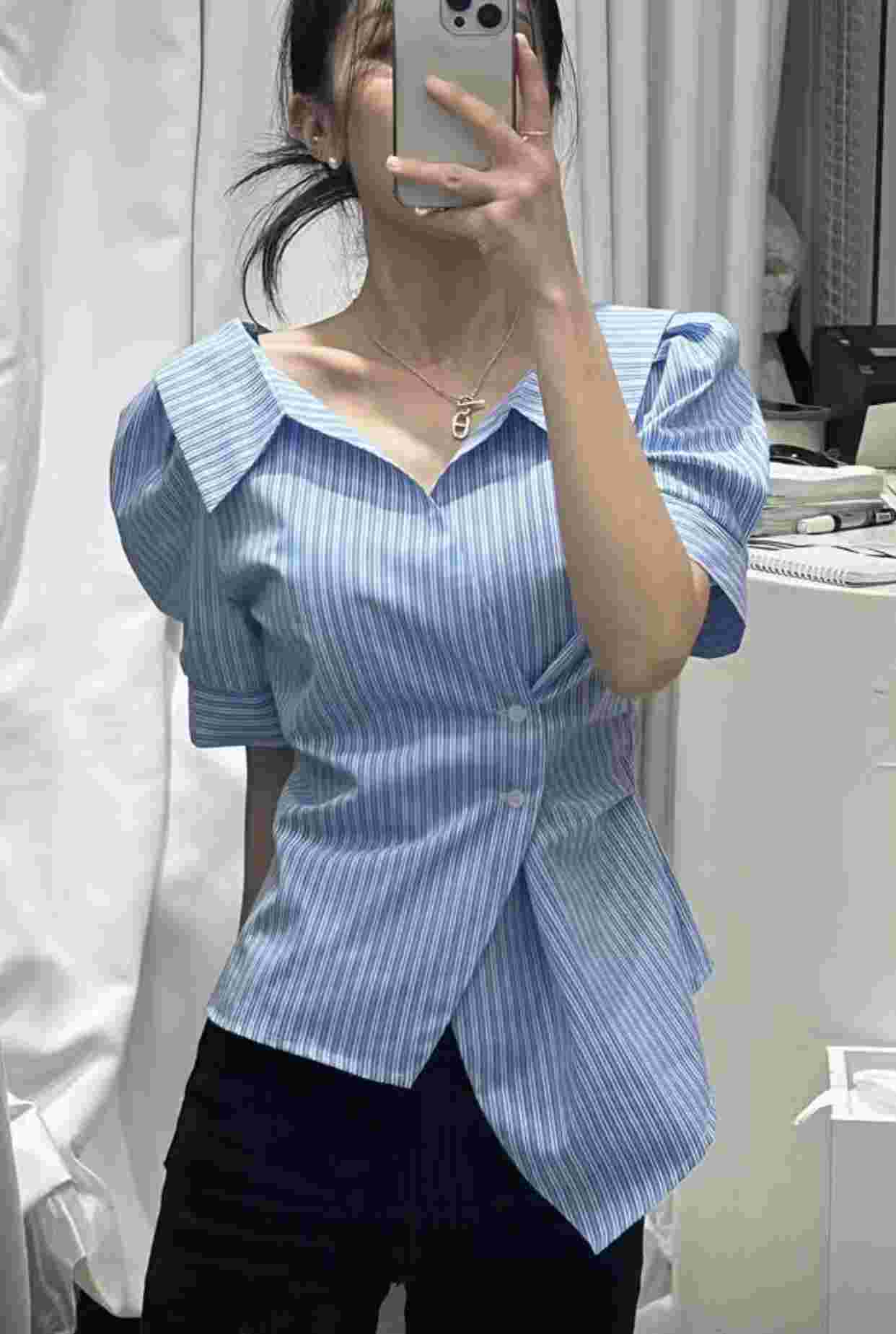 PLEASE東大門代購女士新品休閑人氣時尚真品職業襯衫蕾絲衫PLEASE襯衫/蕾絲衫