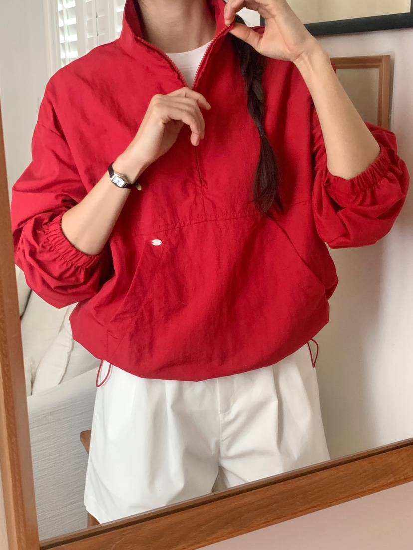 WOOD東大門實拍女裝新品休閑推薦時尚真品25春夏夾克連帽衫WOOD夾克