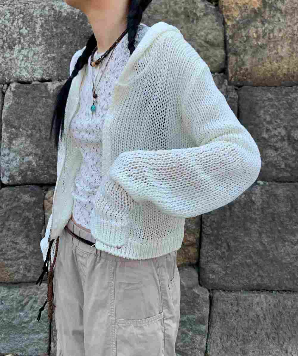 ROOOF東大門代購女士新款真品推薦人氣25春夏熱賣針織衫連帽衫ROOOF針織衫