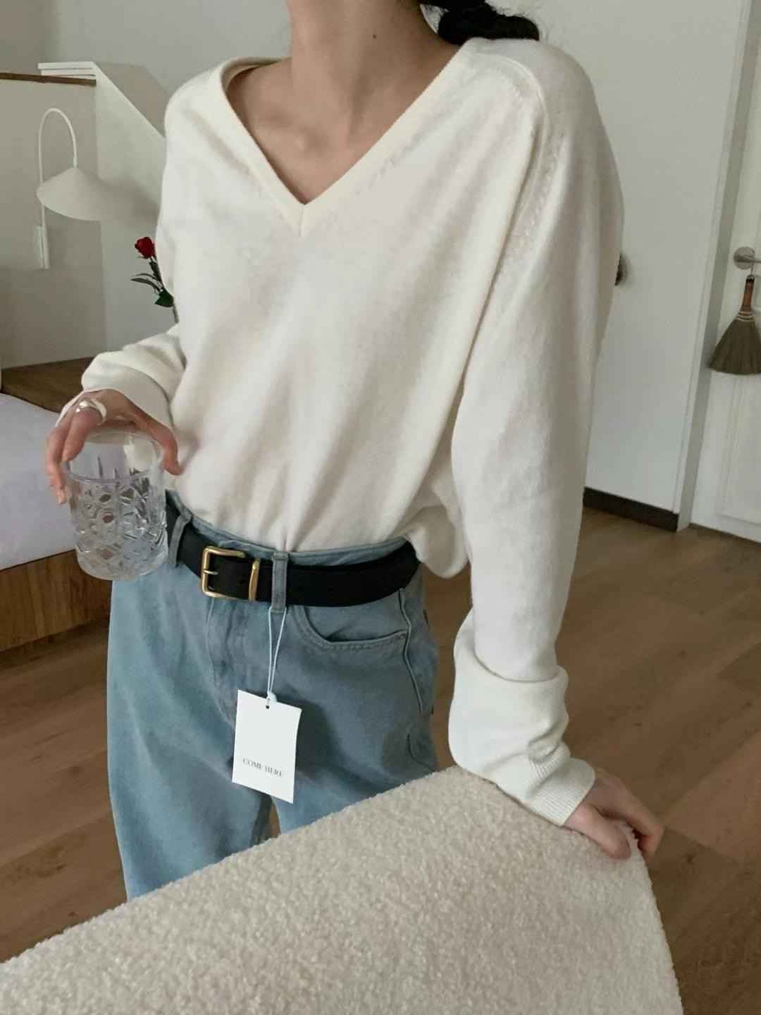 COME HERE韓國代購女裝新品休閑推薦熱賣真品25春夏針織衫COME HERE針織衫