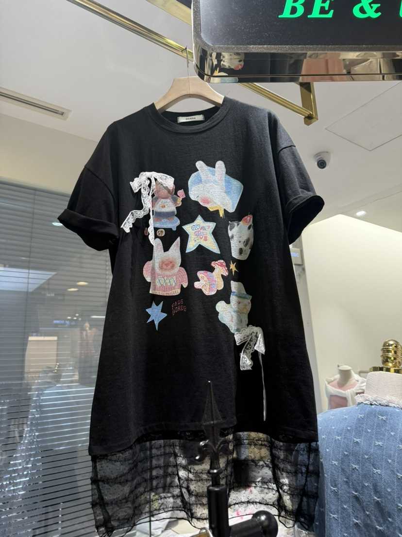 BE&amp;BE韓國㊣直郵東大門代購女裝新品25春夏推薦長袖T恤BE&be長袖T恤