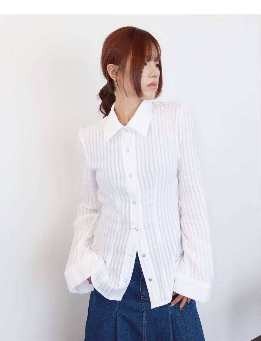 A LIKE韓國㊣直郵東大門代購女裝新款推薦休閑人氣襯衫蕾絲衫A LIKE襯衫/蕾絲衫