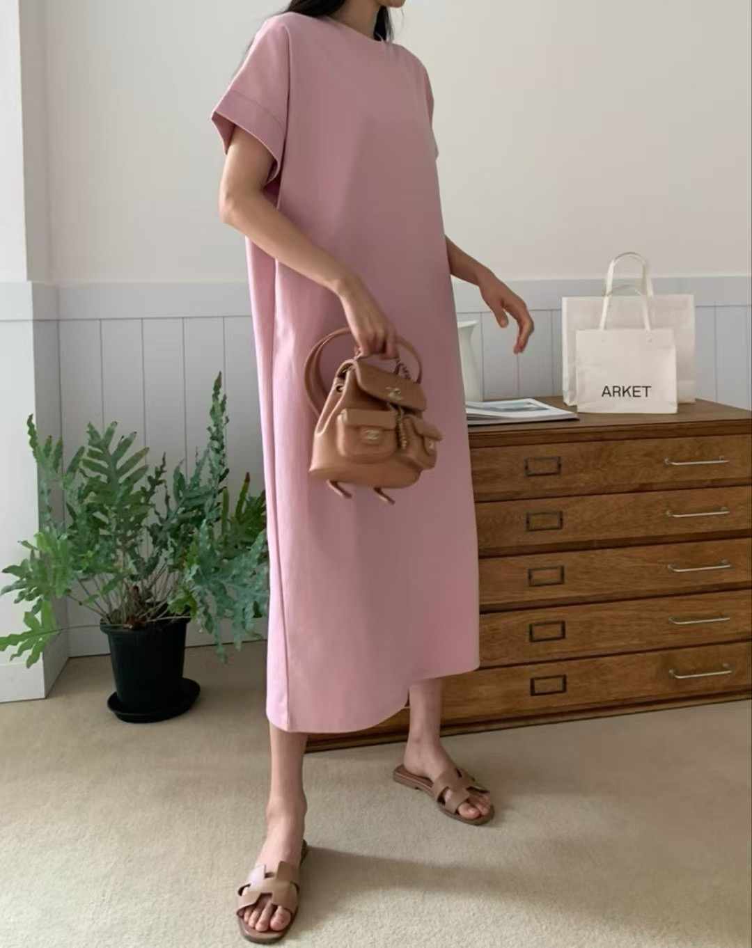 LUCKY ROOM韓國直郵㊣女裝新品25春夏時尚熱賣人氣休閑連衣裙LUCKY ROOM連衣裙