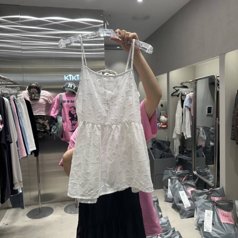 KIKI韓國直郵㊣東大門實拍女裝新款熱賣人氣休閑25春夏吊帶背心KIKI吊帶/背心