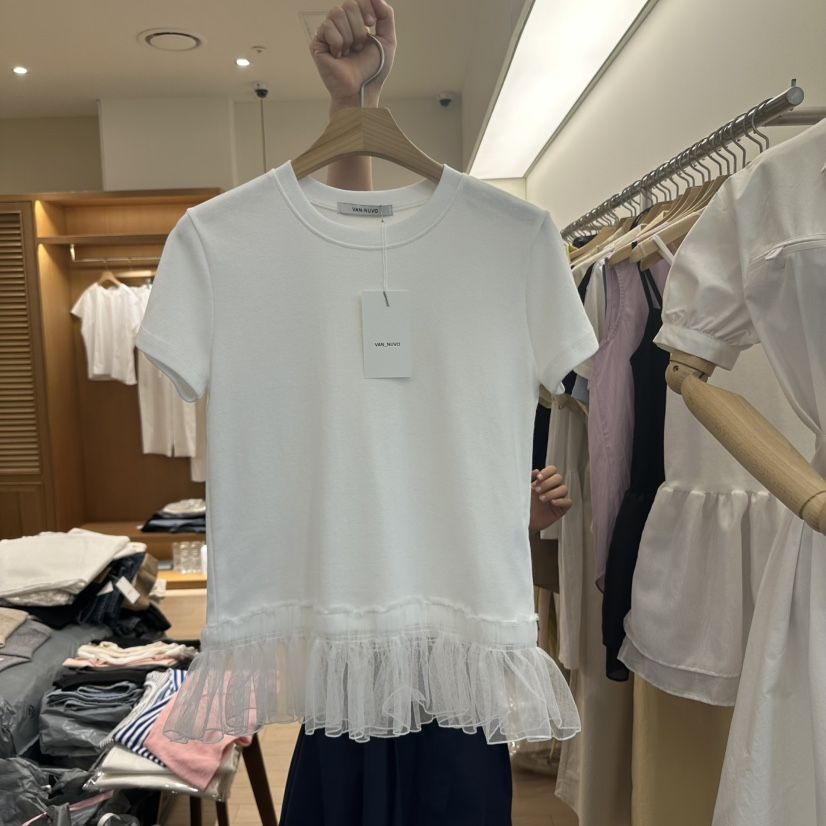 VAN NUVO直郵韓國代購㊣女裝新品推薦休閑熱賣時尚25春夏T恤VAN NUVOT恤