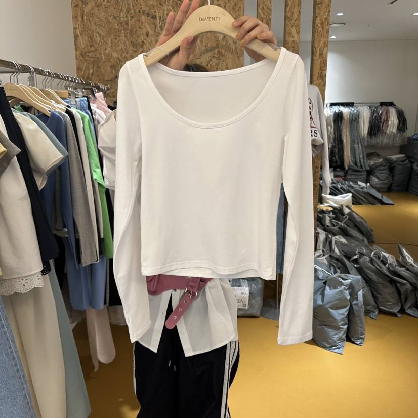 DE VENTI韓國直郵㊣女裝新品25春夏熱賣人氣休閑推薦長袖T恤DE VENTI長袖T恤