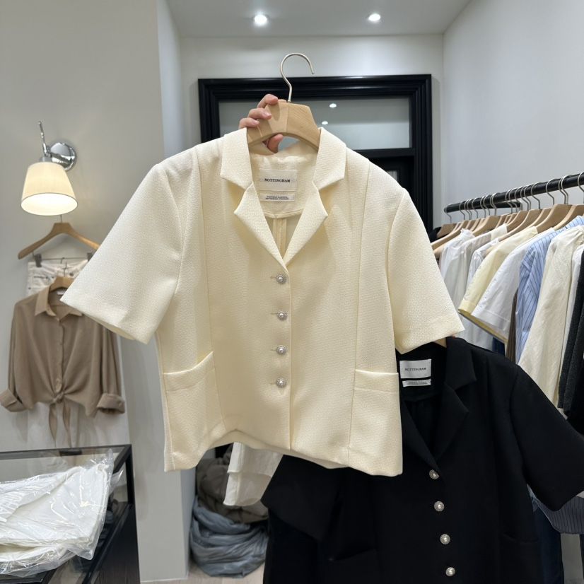 NOTTINGHAM韓國㊣直郵東大門代購女裝新品休閑25春夏夾克花呢NOTTINGHAM夾克