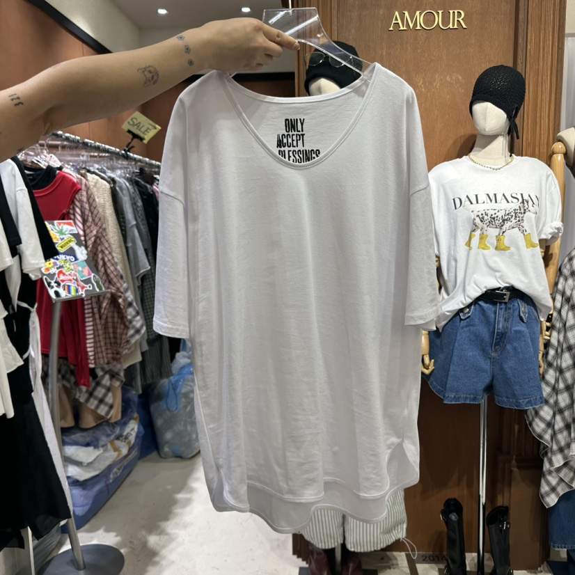AMOUR韓國直郵㊣女裝新品時尚推薦熱賣休閑人氣25春夏T恤AMOURT恤