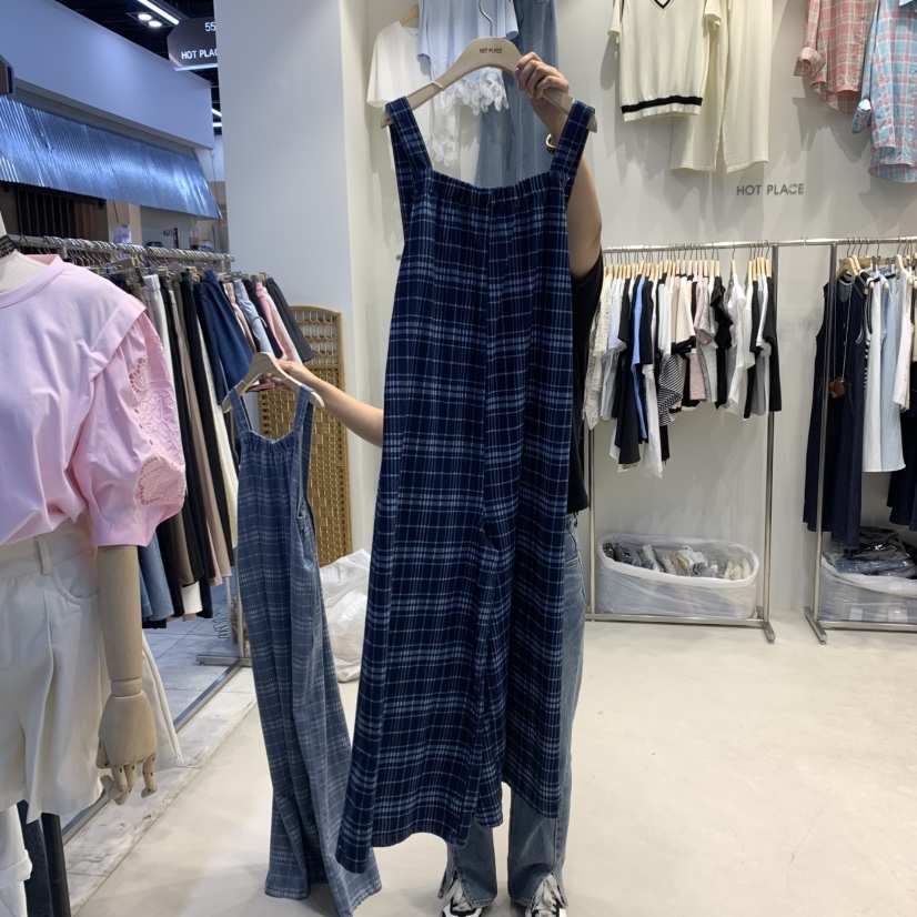 HOT PLACE韓國㊣直郵東大門代購女裝新品時尚休閑連體褲格紋HOT PLACE/DREAM GIRIS連體褲