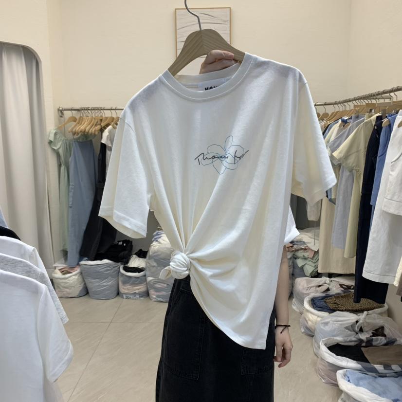 MILK TEA韓國直郵㊣東大門實拍女裝新品25春夏熱賣休閑T恤RE:FRESHT恤