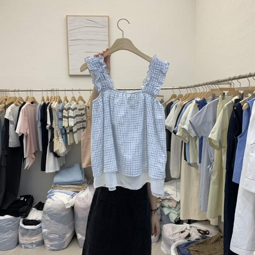 MILK TEA韓國直郵㊣女裝新款時尚推薦人氣熱賣25春夏吊帶背心RE:FRESH吊帶/背心