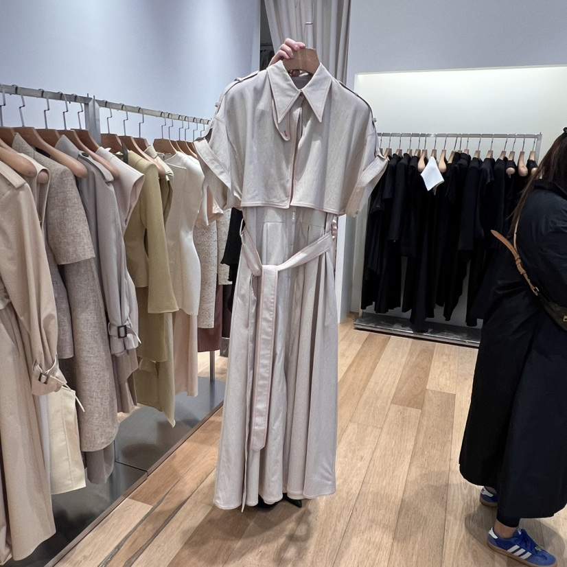 VAN NZILL韓國直郵㊣東大門實拍女裝新品休閑連衣裙含腰帶VAN NZILL連衣裙