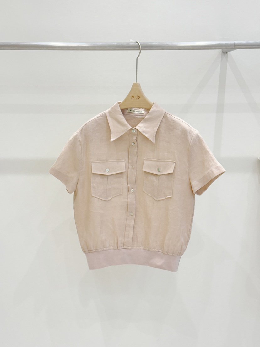 AUTUMN BEIGE PLUS直郵韓國代購㊣女裝新品時尚人氣夾克亞麻A.b/AUTUMN BEIGE-無夾克