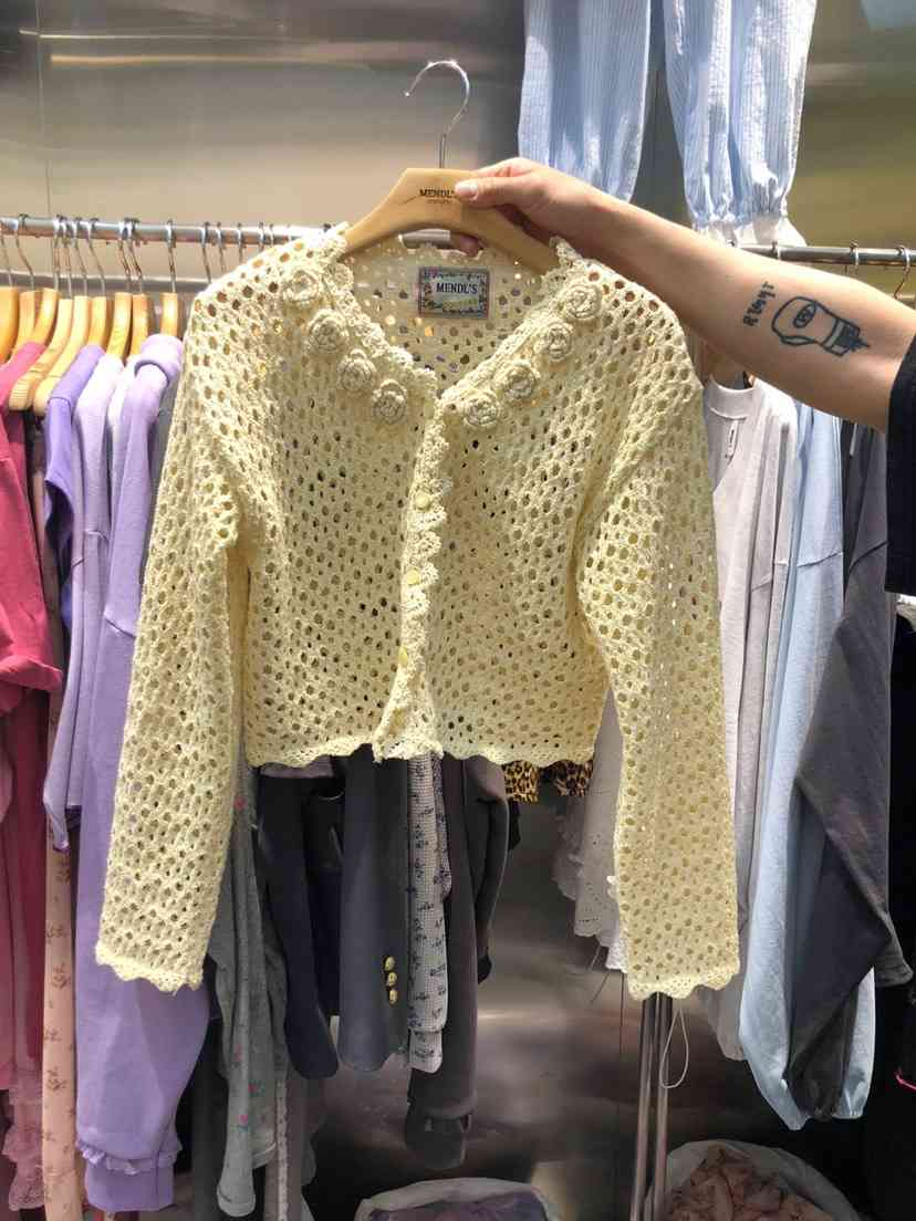 MENDL S韓國㊣直郵東大門代購女裝新品時尚熱賣25春夏針織衫MENDL S針織衫