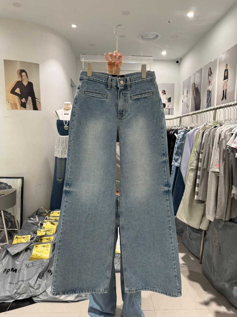 WATERMELON韓國直郵㊣女裝新款時尚熱賣推薦休閑牛仔褲口袋WATERMELON牛仔褲