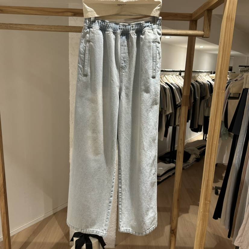 APPROACH0.1直郵韓國代購㊣女裝新品時尚休閑25春夏牛仔褲條紋APPROACH0.1牛仔褲