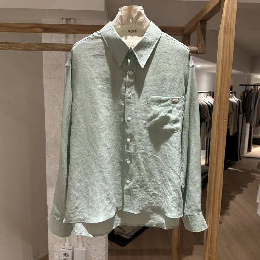 APPROACH0.1韓國直郵㊣女裝新品時尚休閑人氣襯衫蕾絲衫亞麻APPROACH0.1襯衫/蕾絲衫