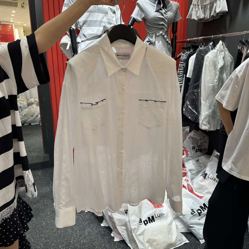 RARE CLOSET韓國直郵㊣東大門實拍女裝新品熱賣襯衫蕾絲衫透視RARE CLOSET襯衫/蕾絲衫