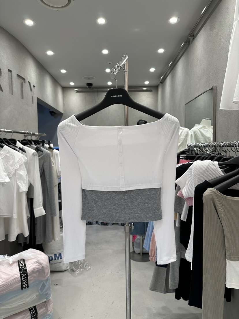 CELEBRITY-A韓國直郵女裝新品25春夏時尚人氣休閑真品長袖T恤CELEBRITY-A長袖T恤