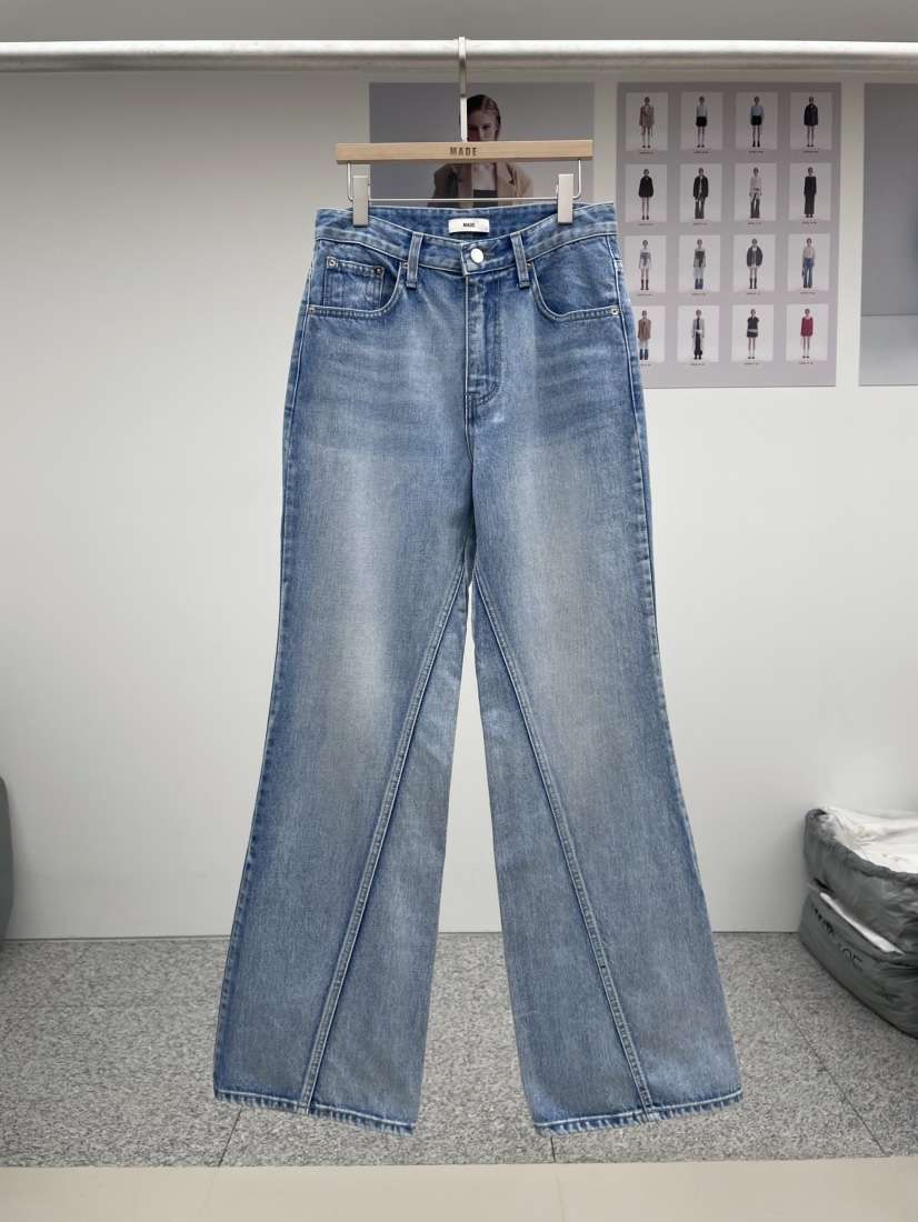 MADE-P韓國直郵女裝新品25春夏職業熱賣推薦時尚休閑牛仔褲MADE-P牛仔褲
