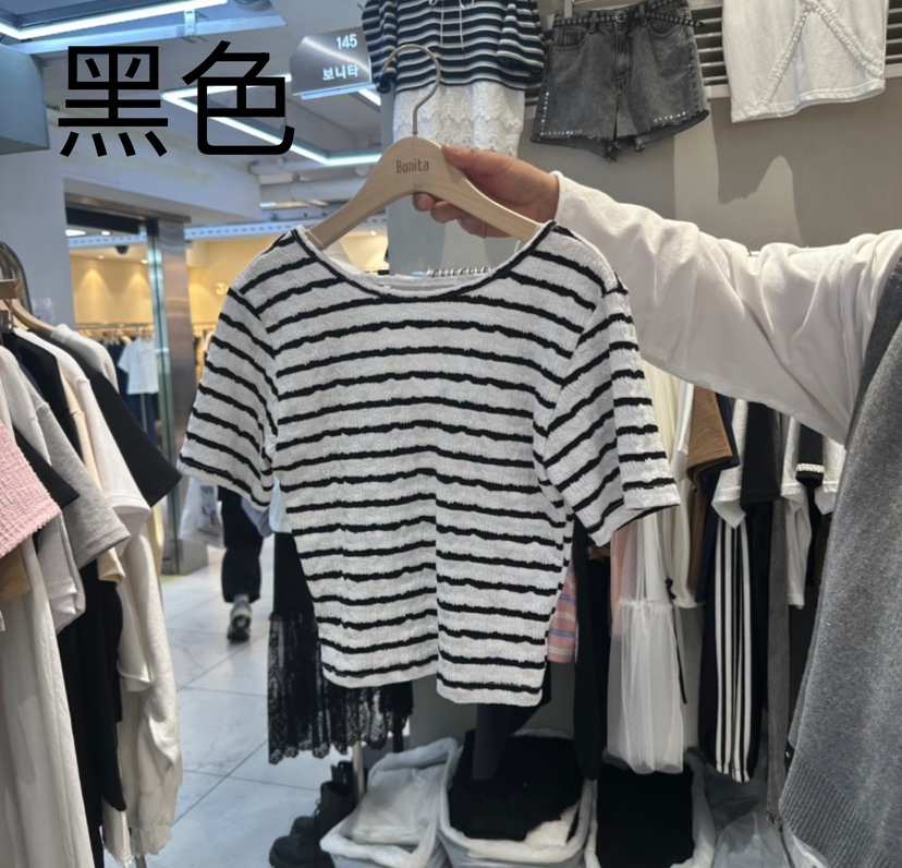 BONITA-Q韓國直郵㊣女裝新品熱賣人氣時尚休閑推薦25春夏T恤BONITA-QT恤