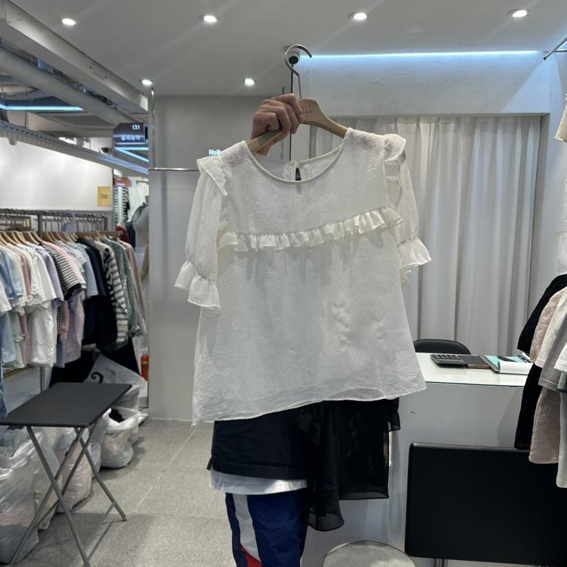 PIT A PAT韓國㊣直郵東大門代購女裝新款熱賣25春夏襯衫蕾絲衫PIT A PAT襯衫/蕾絲衫
