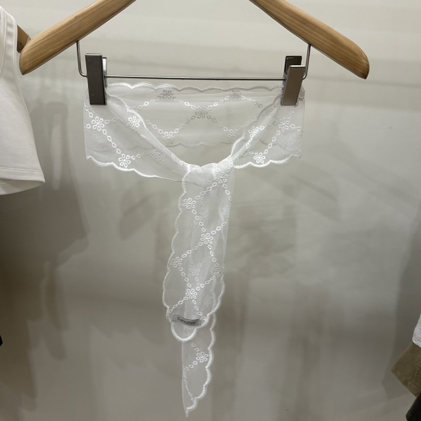 3 ANOTHER直郵韓國代購㊣女裝新品熱賣25春夏圍巾披肩蕾絲3 ANOTHER圍巾/披肩