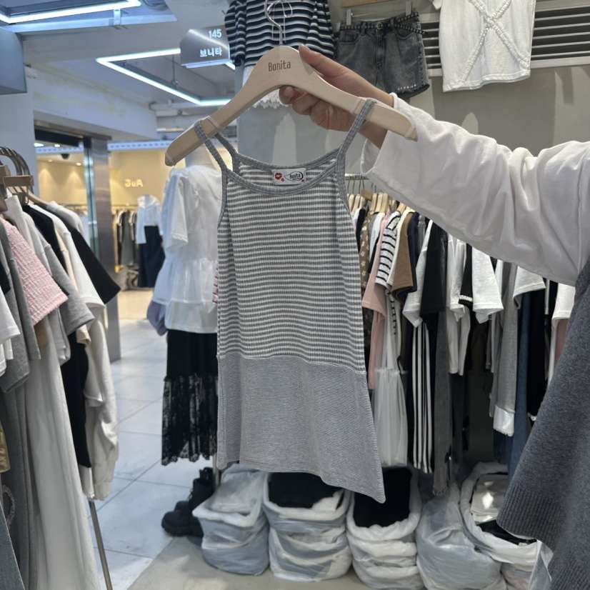 BONITA-Q韓國㊣直郵東大門代購女裝新款熱賣時尚25春夏吊帶背心BONITA-Q吊帶/背心