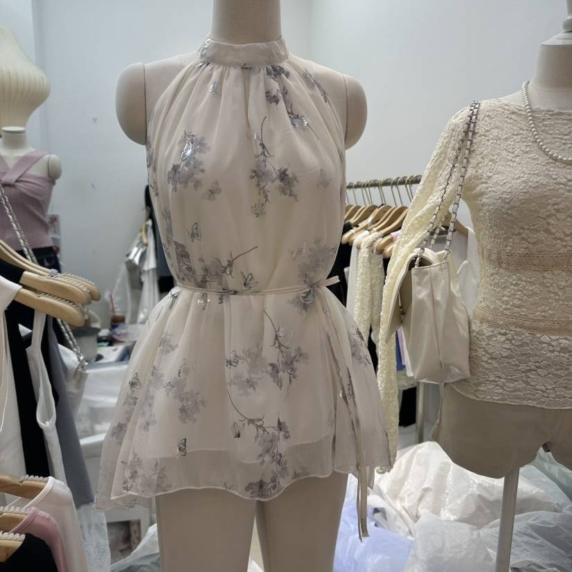DELIGHT-Q韓國直郵㊣東大門實拍女裝新品25春夏吊帶背心含腰繩DELIGHT-Q吊帶/背心