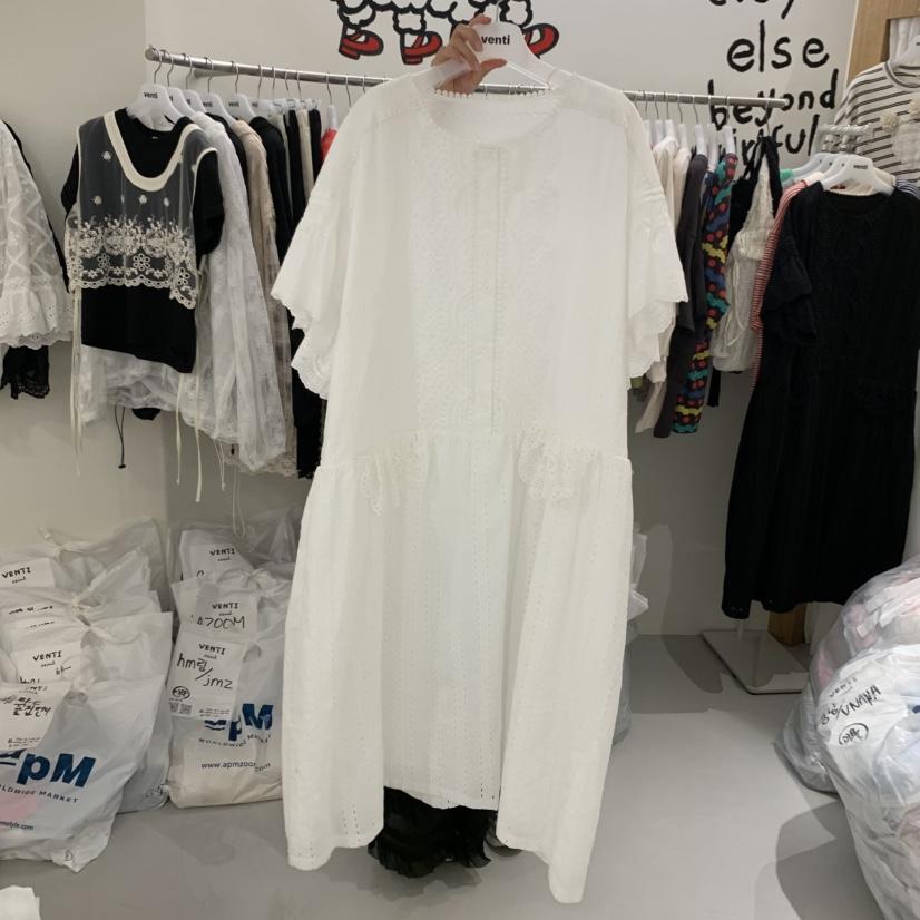 VENTI韓國直郵㊣女裝新品25春夏時尚人氣熱賣休閑連衣裙蕾絲VENTI連衣裙